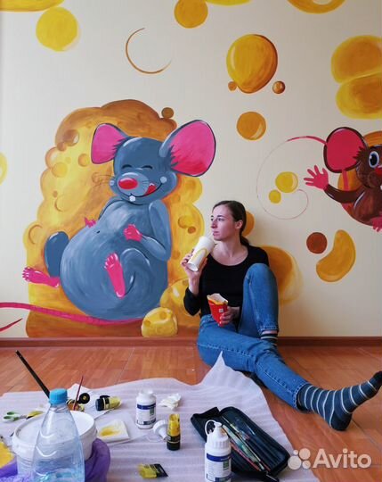 Роспись стен в квартире, детской, доме