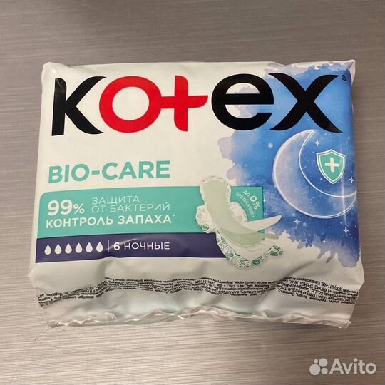 Ночные Прокладки kotex bio-care