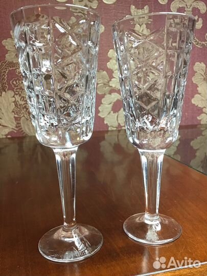 Рюмки 2 штуки хрусталь винтаж