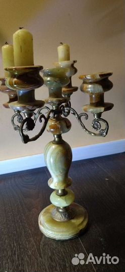 Канделябр 5 свечей оникс