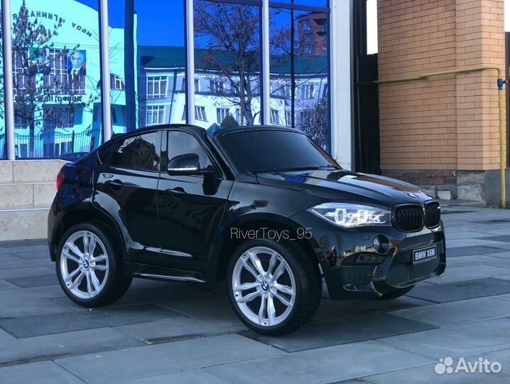 Детские машинки электромобили BMW X6M (черный)
