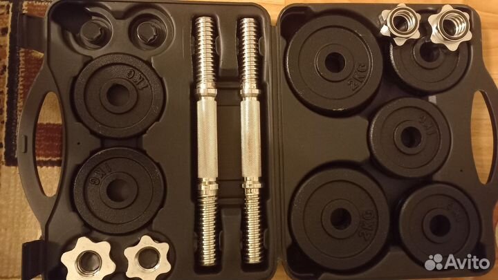 Набор гантелей в кейсе 20 кг