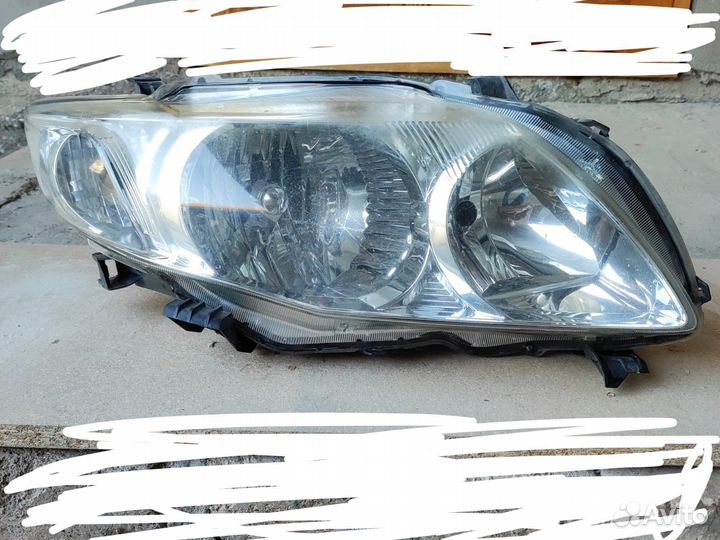 Фары и левый стоп на toyota corolla e 150