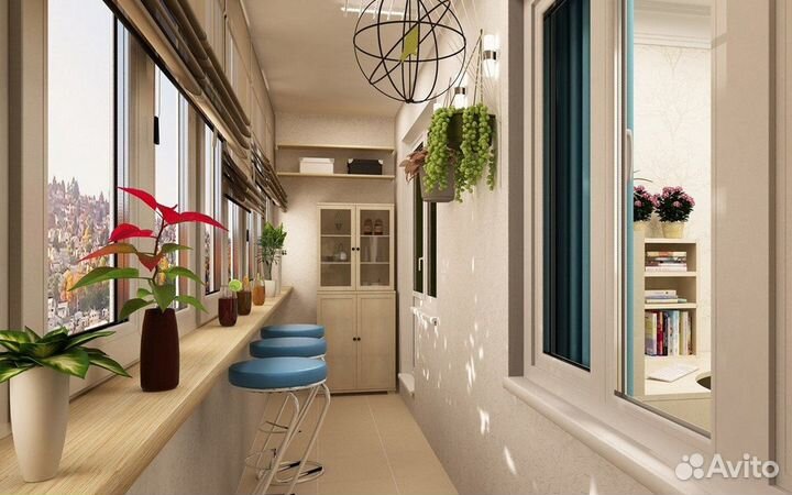 Балконы лоджии под ключ, окна пвх, москитные сетки