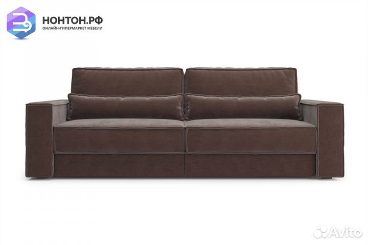 Диван тик-так Сохо 3-х местный коричневый