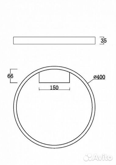 Накладной светильник Maytoni Rim MOD058CL-L25B3K