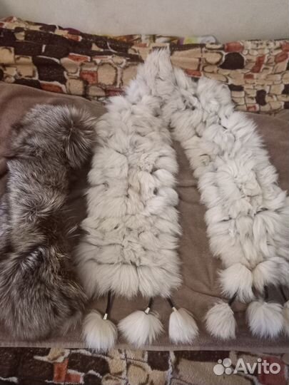 Шарф из кусочков меха