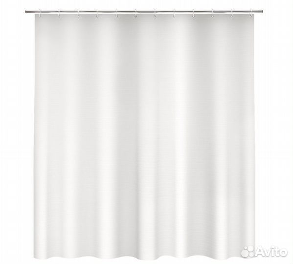 Штора для ванной 1800х1800 мм полиэстер белая