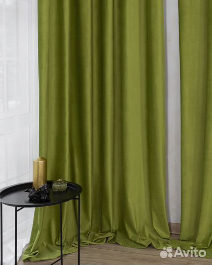 Шторы бархат Беллиссимо цитрон новые пошив