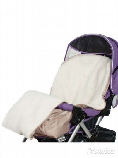 Зимний конверт в коляску на овчине до 3 лет