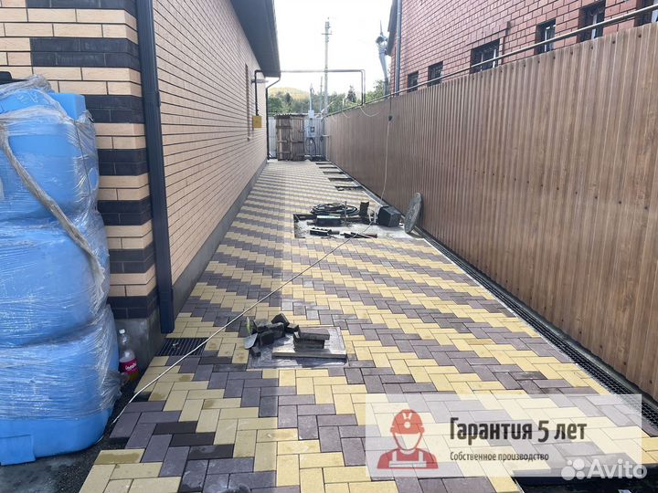 Тротуарная плитка кирпичик саванна