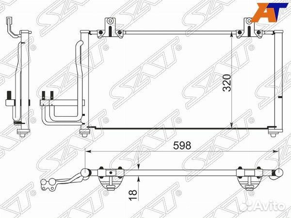 Радиатор кондиционера KIA spectra/sephia/shuma