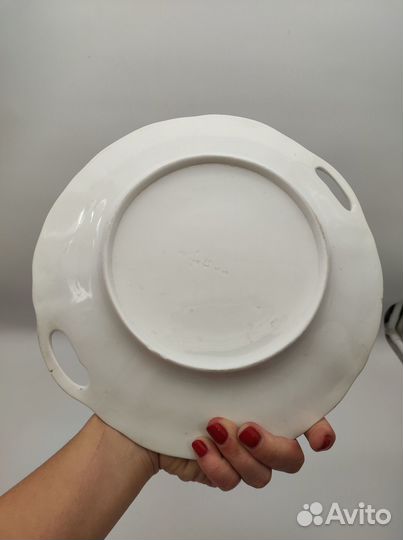 Сухарница фарфор Европа с ручками диаметр 26 см