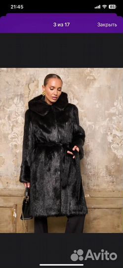 Шуба натуральная нутрия