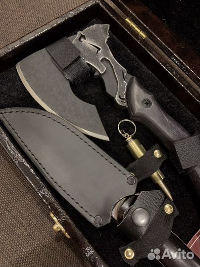 Мужской набор брутальный Топор+нож+пуля