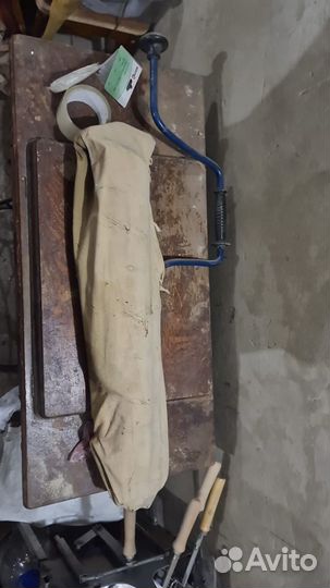 Складной бур для льда. длина 152 см