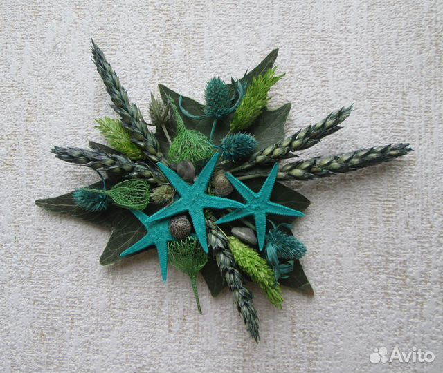 Сувенир - магнит с сухоцветами