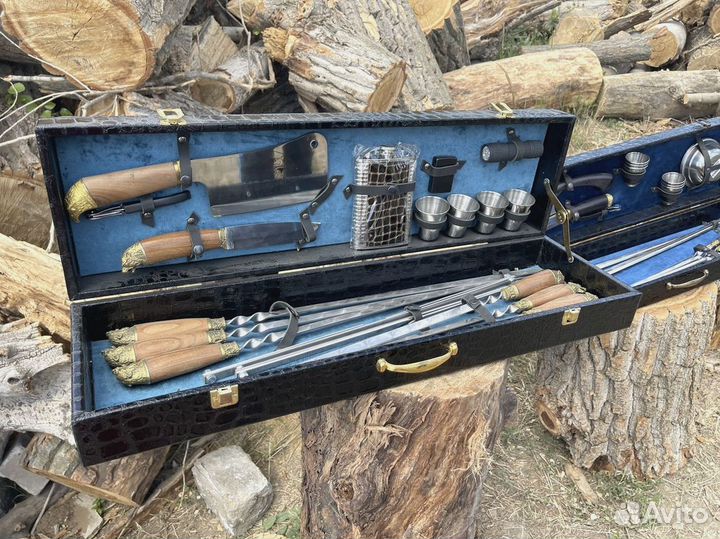 Набор шашлычный в подарочном кейсе
