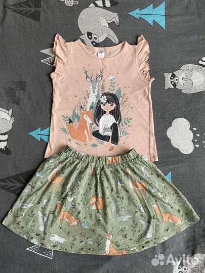 Костюм Crockid футболка и юбка 116-122 р