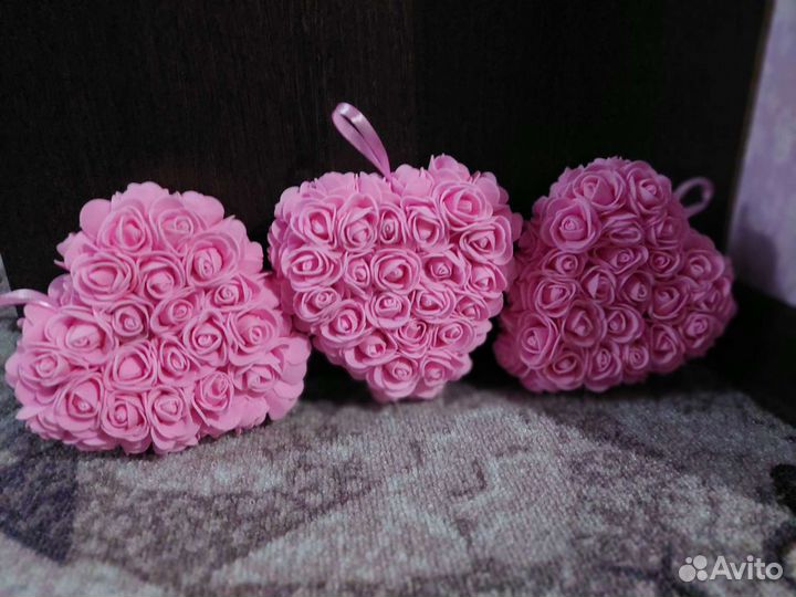 Объёмные сердца для декора