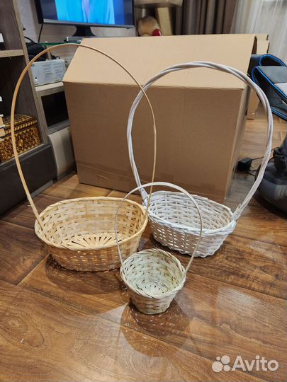Корзины плетёные 3 шт