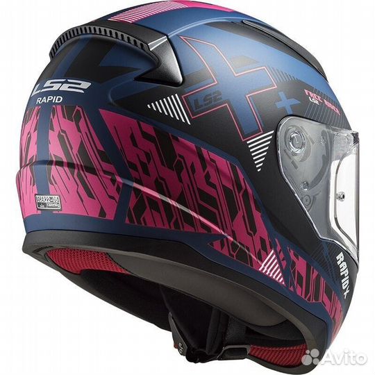 Full Face Motorcycle Мотошлем Ls2 FF353 rapid Xtreet Matt Blue Purple