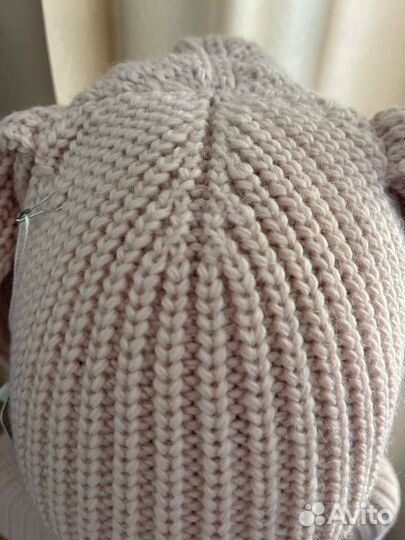 Шапка-шлем, капор, балаклава с ушками зайки