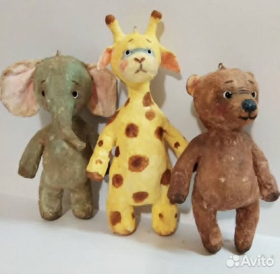Ватная игрушка жираф