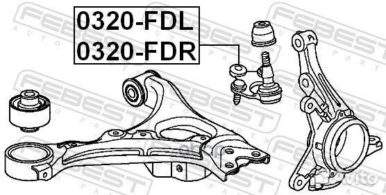 Опора шаровая левая honda civic 4D FD1 2006-20