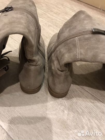 Сапоги замшевые