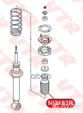 Пыльник амортизатора задней подвески VTR NI2103R