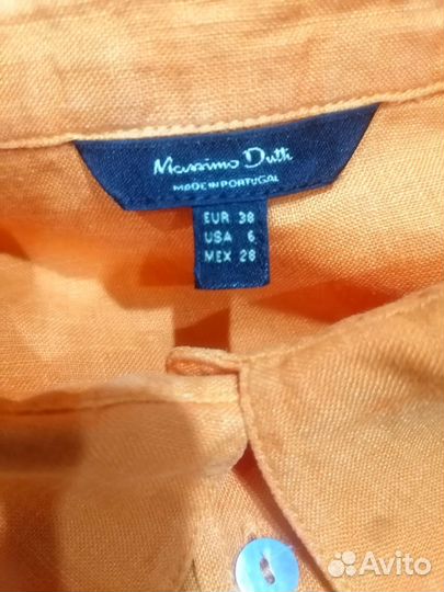 Рубашка лён Massimo dutti