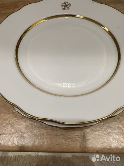 Тарелка Дулево с монограммой