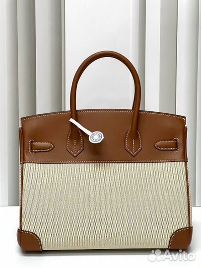 Сумка Hermes birkin 30 Swift and Toile Quadrille