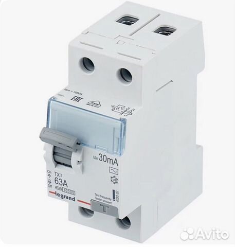 Узо legrand 30mA тип ас TX3 2 полюса 63А