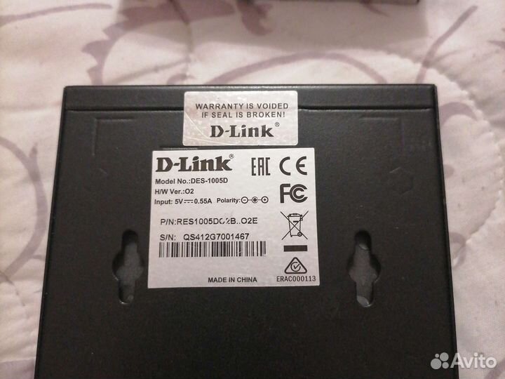 Свитч 100 мбит D-link DES-1005D