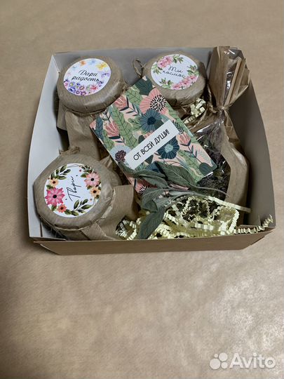 Чайный бокс, Подарочный набор, варенье, чай