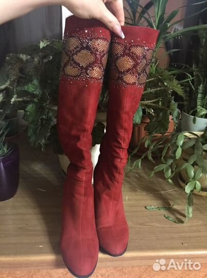 Сапоги натуральная замша