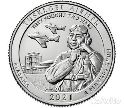 Монета. 25 центов. США. Парки разные