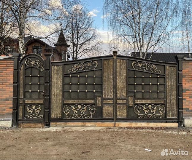 Кованые ворота с установкой