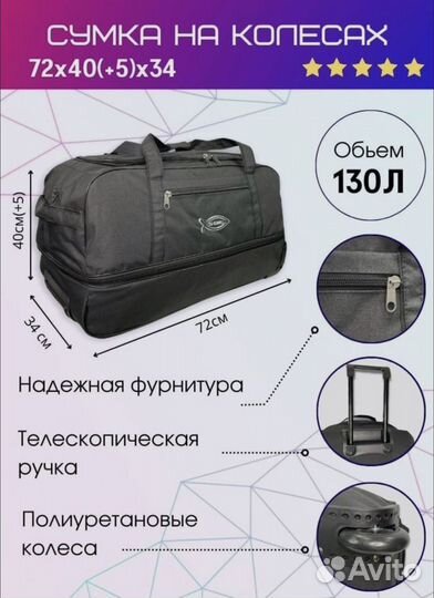 Чемодан сумка на колесах