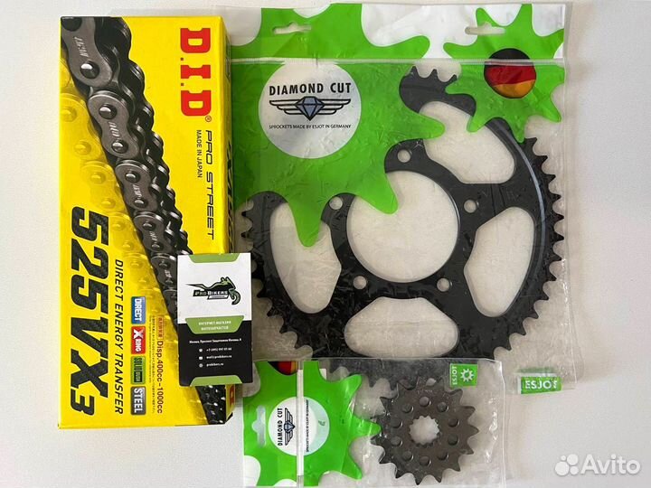 Цепь и звезды на Honda CB400,CB600,CB750,CB900