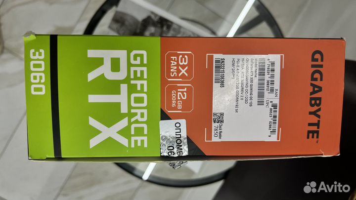 Видеокарта gigabyte GeForce RTX 3060 gaming OC 12G