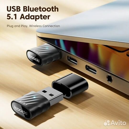 Беспроводной адаптер Toocki USB Bluetooth 5,1