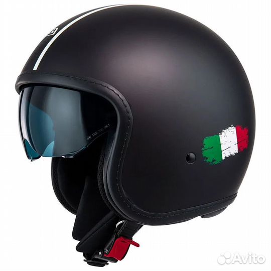 NZI Rolling 4 Sun open face helmet Matt Flusso Ner