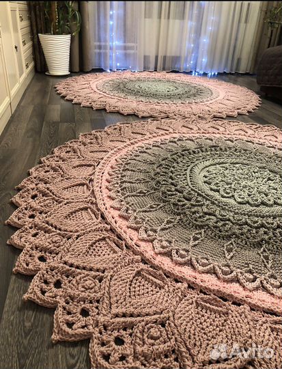 Ковер ручной работы 3D вязаный Грация 2 метра