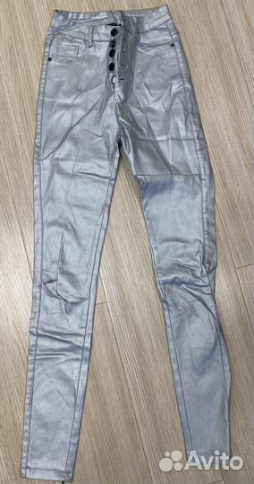 Брюки серебро