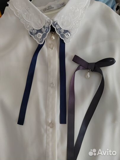 Блузка молочного цвета Deloras б/у, размер 164