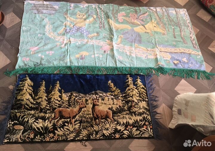 Плюшевый коврик прикроватный СССР