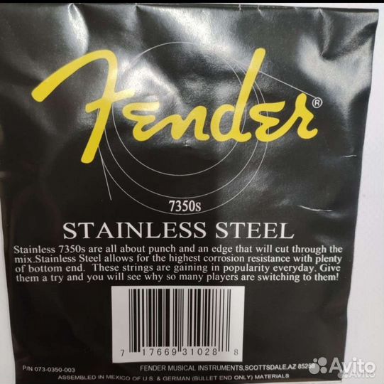 Струны для бас гитары Fender